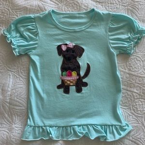 Girls Easter Puppy Dog Shirt 4T